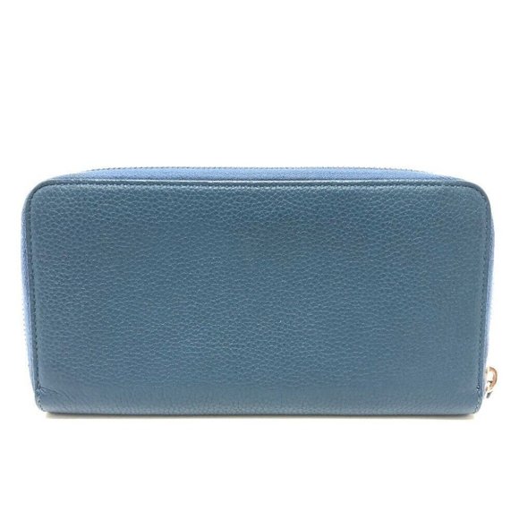 DIOR HOMME logo Zip Around Saif Long Wallet Leather Navy/SilverHardware - Picture 6 of 16